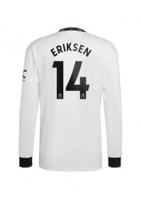 Manchester United Christian Eriksen #14 Voetbaltruitje Uit tenue 2022-23 Lange Mouw